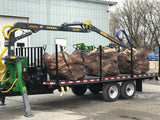 FARMA log crane on roadster road trailer