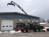 8.5 log loader forestry crane installed on Entracon forwarder in Quebec