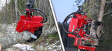 bucking and felling with the largest Mecanil grapple saw, the SG280.