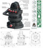 Formiko 5 ton hydraulic rotor for use on JAK tree shears as well as Mecanil grapple saws.