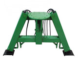 Hydraulic outrigger legs for installing FARMA cranes on tractor 3pt hitch and road trailers.