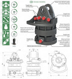 hydraulic rotator for use with log grapple to offer continuous rotation.