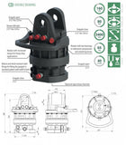 16 hydraulic rotator fro Formiko for harvester heads such as on timberjacks, ponsee, valmet forwarders.