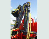 Stowed image of FARMA z Crane and trailer.