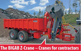 FARMA z crane stowed away on trailer.