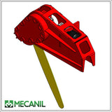 Mecanil saw attachment, ready to install on log grapples.