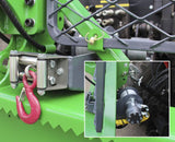 Closeup of hydraulic winch option for FARMA SG1000 log skidding grapple.