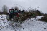 Log grab for tractor front end loader