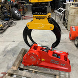 Weld-on grapple saw attachment for excavator grapples